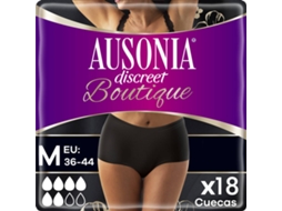 Cuecas de IncontinÃªncia AUSONIA Discreet Boutique Preto 18 Un (2x9)