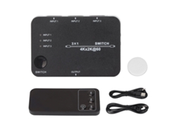 Aetheria comutador de Vídeo Interface Multimídia Hd 3 Entradas 1 Saída 4k2k 60hz Adaptador Estável