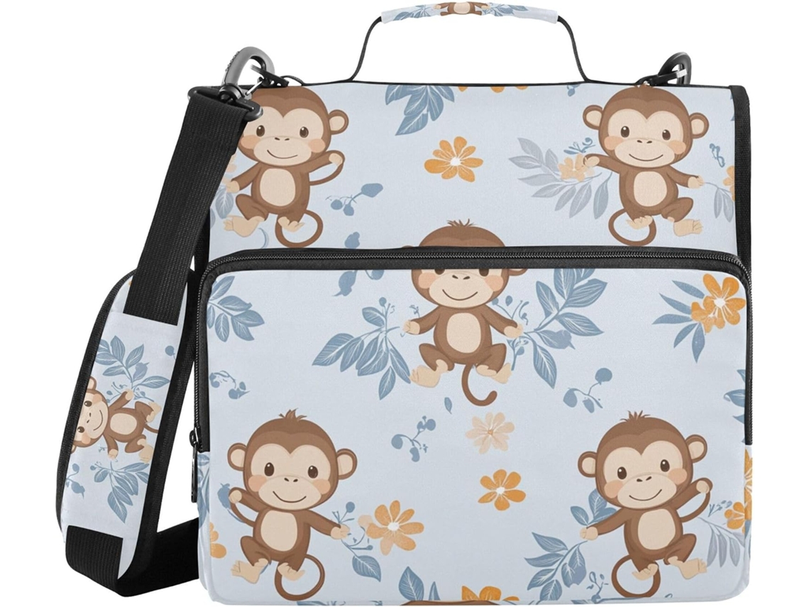 Pasta Resistente Com Fecho, Alça De Ombro E Mão, À Prova D Água, 3, 8cm 1, 5 Polegadas, Bolsa Organizadora Com 3 Argolas
