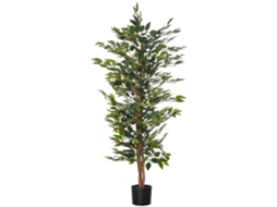 Planta Falsa de Ficus Alta 150cm decoração para Interior e Exterior com Vaso Incluso BTFORUS