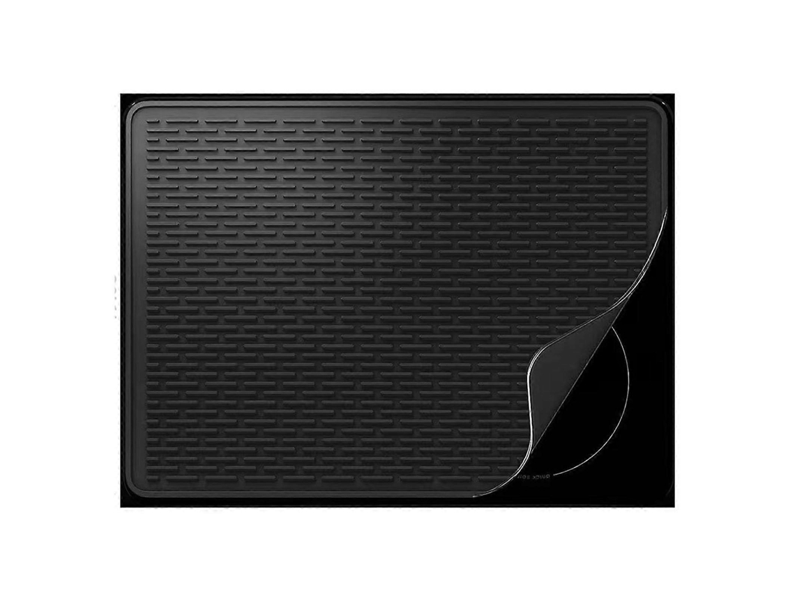 Tapete Para Churrasqueira Extra Grande Resistente Ao Calor E Capa De Silicone Antiderrapante À Prova De Fogo Para Fogão, 71x50cm, Preto