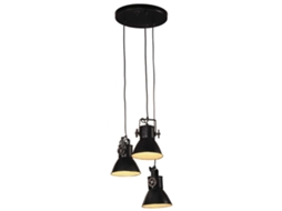 Vidaxl Candeeiro Suspenso 25 W 30x30x100 Cm E27 Preto