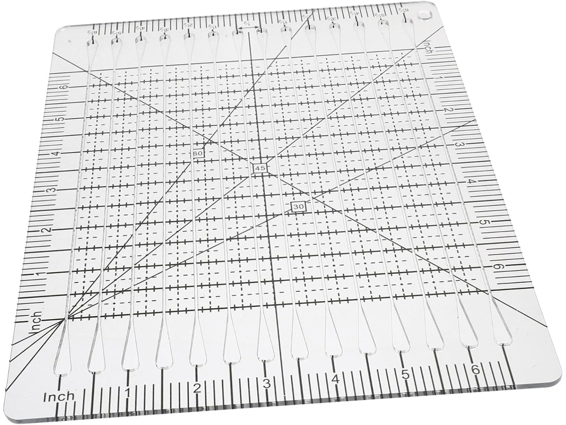 Régua De Corte De Costura Em Plástico Resistente, Molde Profissional Para Patchwork, Rigidez Para Criação