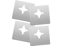 Placas De Reforço Para Reparo De Portas, Conjunto De 4, Aço Inoxidável Prateado