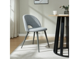 Conjunto de 4 Cadeiras de Jantar Karijoki Tecido e Metal 77x50x55 cm EN.CASA