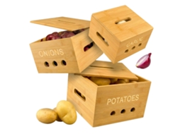 Caixas De Bambu Para Cozinha Para Batata Cebola E Alho
