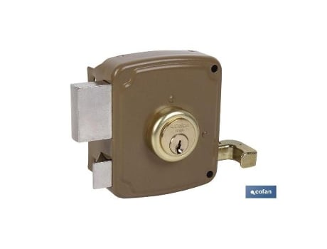 Cerradura sobreponer c/cerradero 100mm derecha