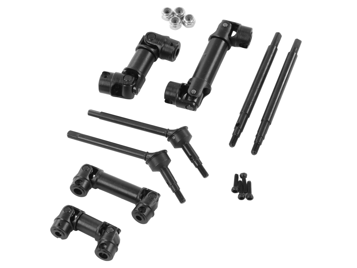 Conjunto Cvd Delantero Trasero Con Eje De Transmisión Para Coche Rc 1/18 Accesorios De Vehículo Control Remoto Negro