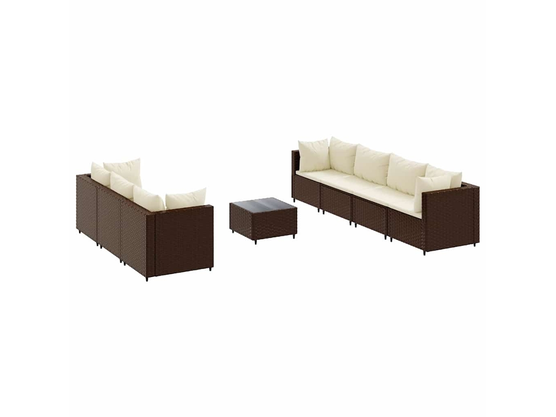 Garden Lounge Set, Garden Lounge Sets Vidaxl Marrom Rattan / Vime (n/a)