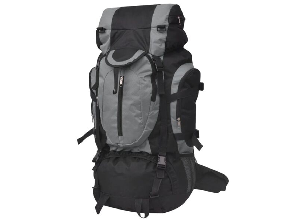 Mochila De Caminhada Vidaxl Xxl 75 L Preta E Cinza Multicolorida, Para Transporte E Organização Prática Dos Artigos Indicados