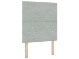 Cama De Solteiro | Camas Para Quarto | Cama Box Spring Led Cinzento-claro 80 X 200 Cm Tecido