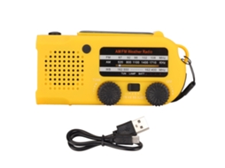 Rádio de Emergência Xsy299, portátil solar com manivela, Noaa/am/fm, carrega celulares EOOCOO