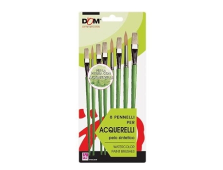 Dom 11651set 8 Pincéis Para Aguarela, Cores Sortidas M.o.d.