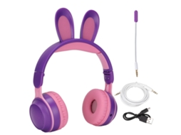 Fones LAXISCREED Bluetooth 5.0 Kids Led Plegáveis
