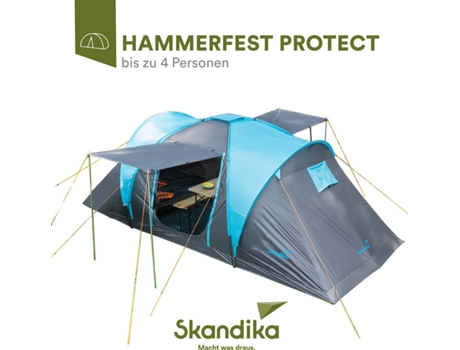 Tenda de Campismo SKANDIKA  Hammerfest 4 Protect 2X Cabines 4 Pessoas