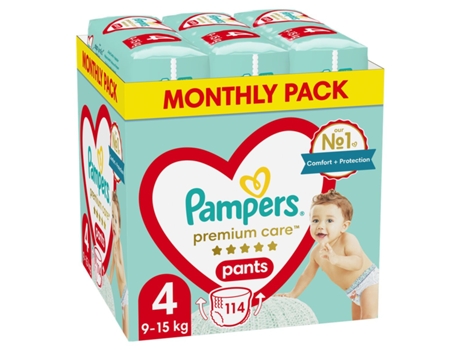 Fraldas Descartáveis PAMPERS 9-15 kg 4 114 Unidades