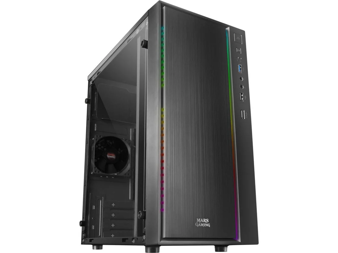Caixa PC MARS GAMING MCM (Mini ATX Tower - Preto)