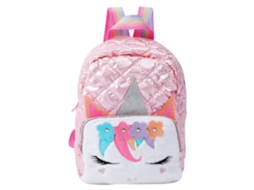 Children's Quilted School Backpack Unicorn Yellow 32cm