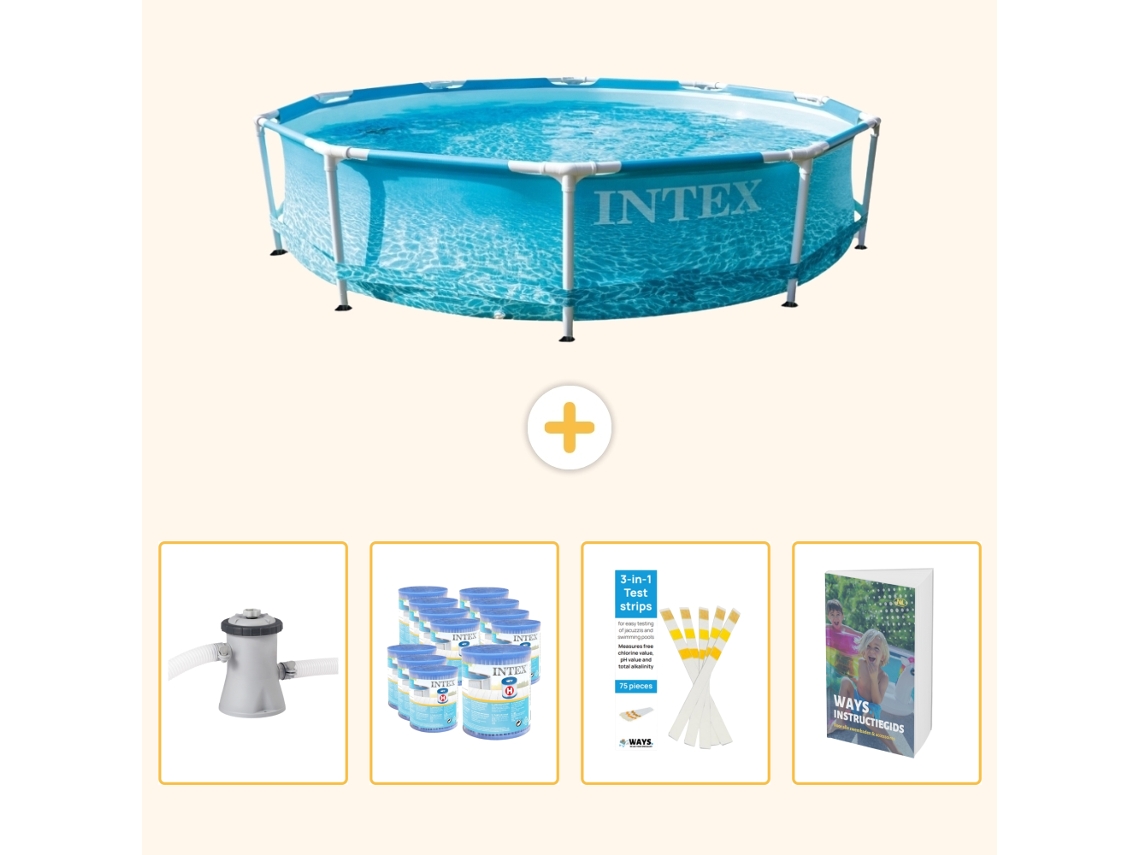 Piscina com Estrutura Redonda 305x76 Cm 5 peças Scb123 INTEX