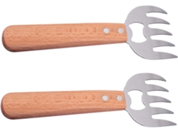 Conjunto De 2-garras Aço Inoxidável Para Carne, Para Churrasco E Cozinha, Com Cabo Ergonômico