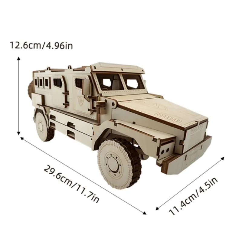 Conjunto de Quebra cabeça 3d de Carro em Madeira, Kit de Montagem Diy MDUG (estilo 22)