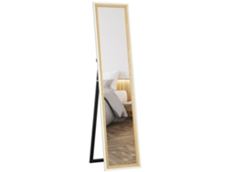 Espelho de corpo inteiro com moldura de madeira, 157x37cm, branco | S/MARCA
