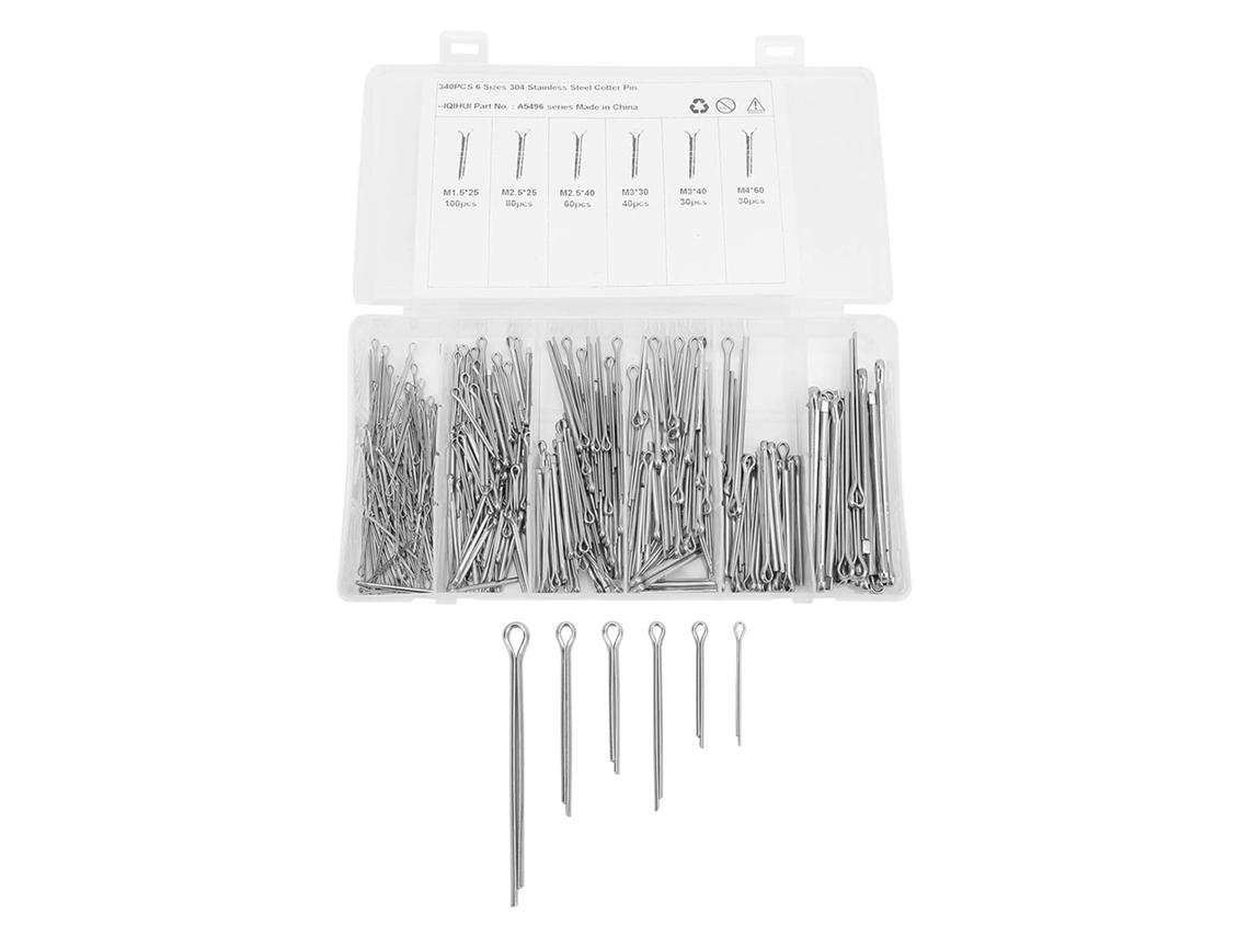 Kit Com 340 Peças De Pinos Chaveta, Conjunto Fixadores Chaveta Em 6