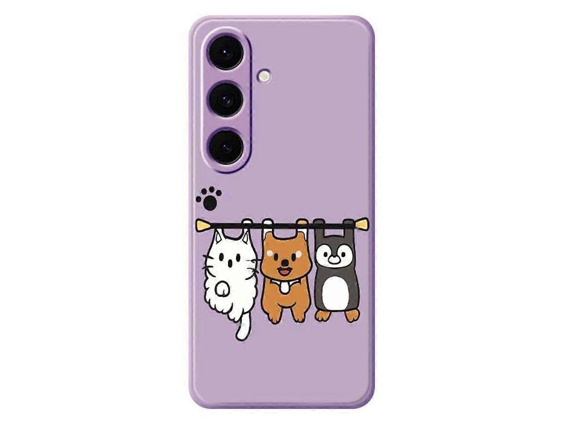Capa Tpu Para Samsung Galaxy S24 Fe, Roxa, Elysve