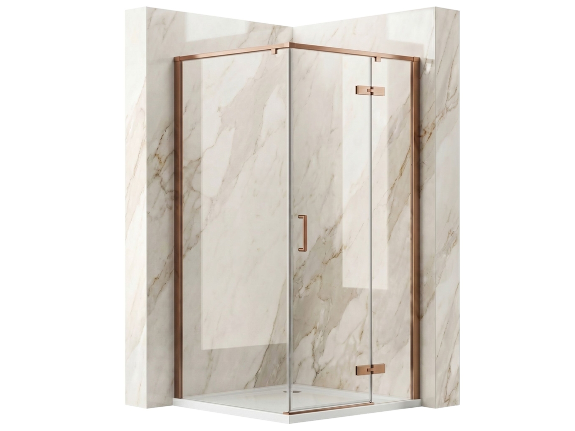 Cabina de Ducha REA Bruno Brush Copper 90x90 88,5 X 88,5 X 195 Cm