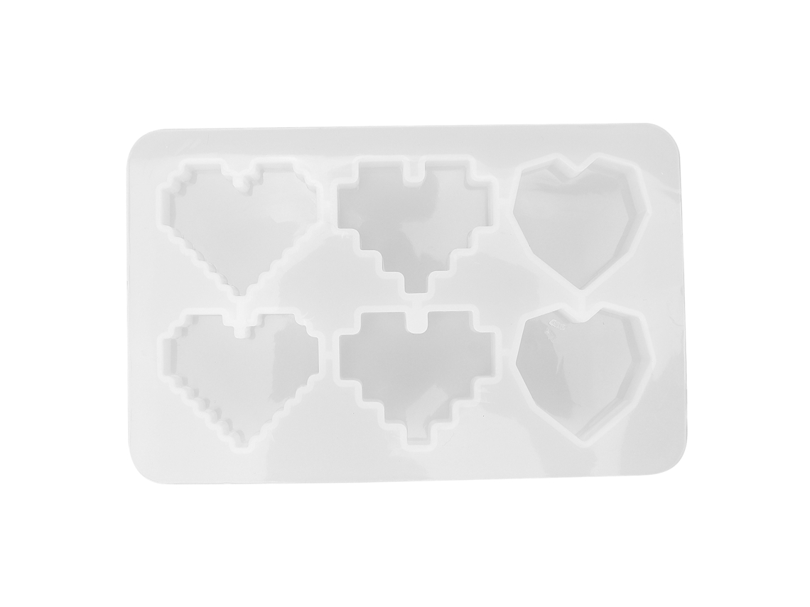 Molde De Silicona Em Forma De Coração 3d Diy Para Sabão E Aromaterapia