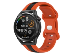 Pulseira De Silicone Bicolor Com Fecho Borboleta De 20 Mm Para Huawei Watch Gt Runner