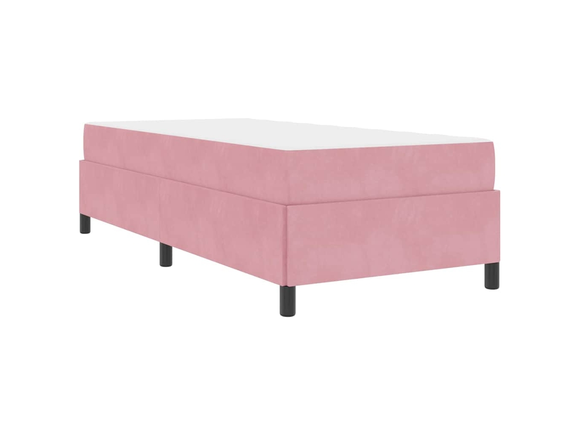 Conjunto 1 Estrutura Da Cama Vidaxl Rosa Tecido (80 X 200 Cm)