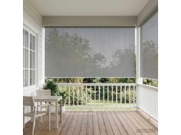 Vidaxl Persiana Rolô Externa Com Bloco De 90% Uv Cinzento-claro Hdpe