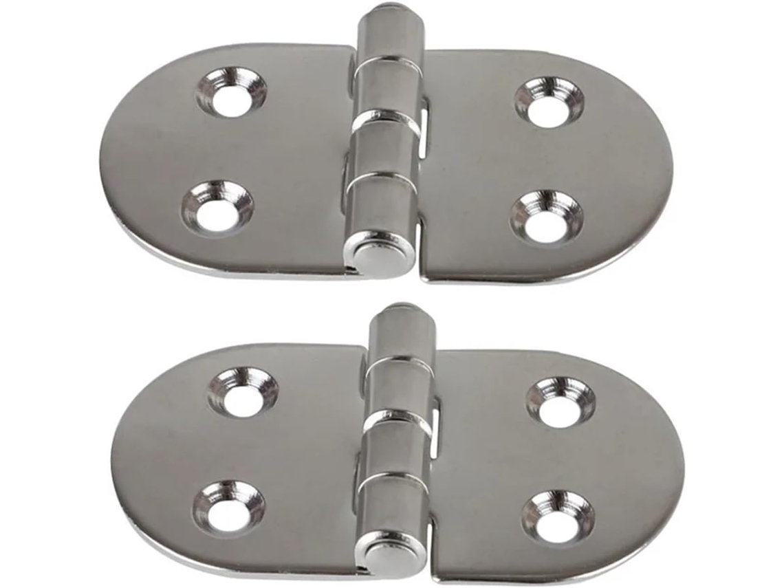 2 Dobradiças Grossas Em Aço Inoxidável Para Porta De Armário Mini Com