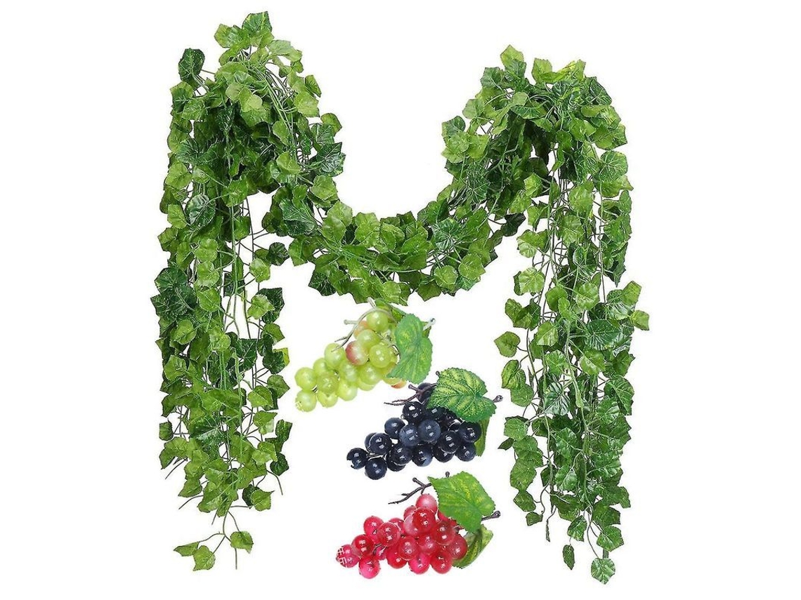 Cintas de hera artificial Fasst com uvas para decoração de casamentos, casa e jardim
