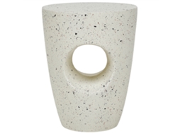 Mesa De Apoio Beliani Edolo De Óxido De Magnésio Branco Creme 37x37x47