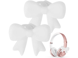 Lurelia Decoração Kawaii Para Auscultadores, Laço De Silicone Pack 2, Para Estudo E Escritório, Pack Decorativo