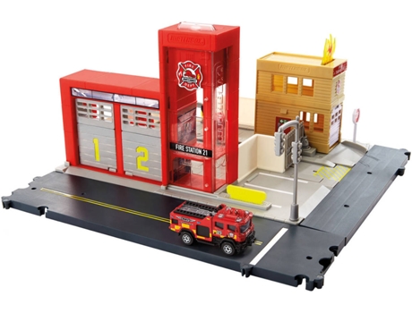 Brinquedo MATCHBOX Quartel dos Bombeiros Matchbox (Idade Mínima: ?3 Anos - 34.9 x 34.9 x 18.4 cm)