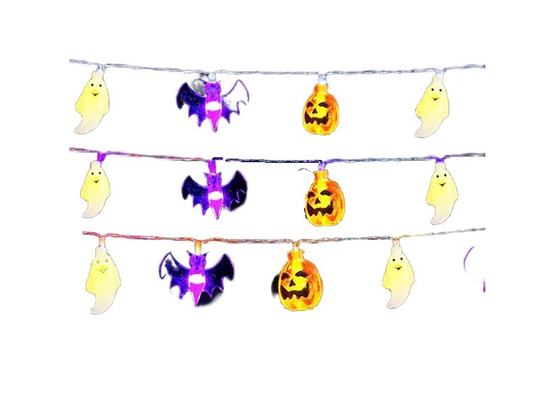 Cordão De Luzes Led, Formato De Fantasma, Tema De Halloween, Para Festas, Casamentos, Janelas, Árvores E Composição Sazonal