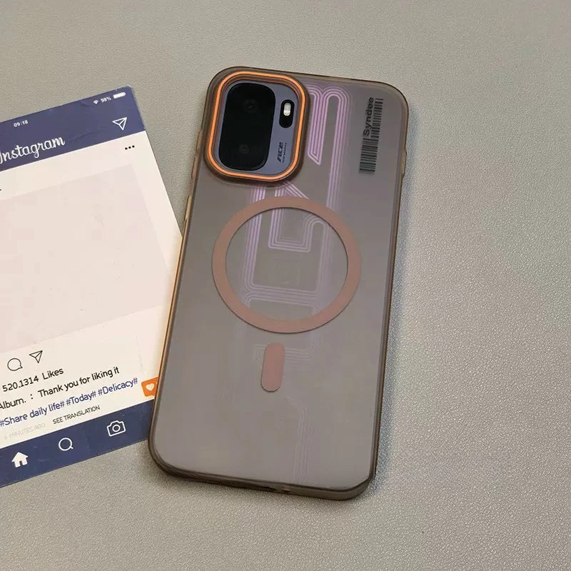 (dourado, Oneplus 15r) Capa Protetora De Luxo Em Policarbonato Transparente Fosco Com Carregamento Sem Fio Magnético