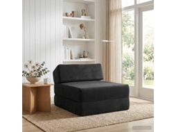 Vidaxl Sofá Cama Dobrável Preto 60 X 70 X 41 Cm Tecido