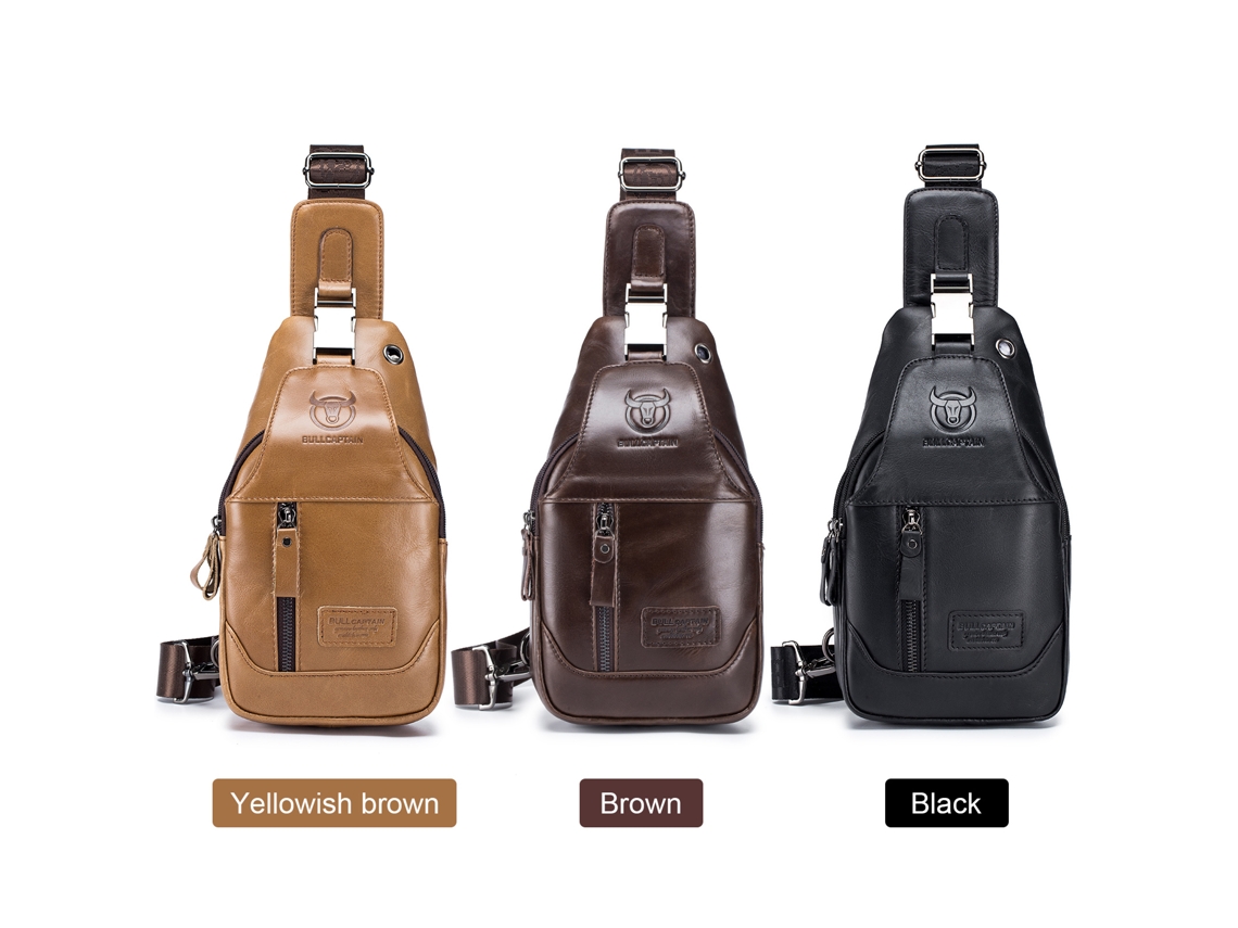BOLSA de Couro para Homem, Resistente, Cruzada S/MARCA