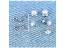 Fivela Ajustável De Cintura Em Metal Premium Com Pérola/pedra Strass Para Roupas Calças Chapéus E Acessórios Pérola Branca