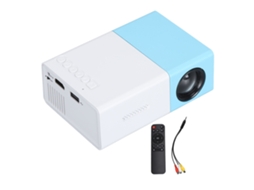 Aetheria mini Projetor Portátil 1080p Full Hd Home Theater Filmes para Crianças 100‑240v Plug Uk Azul Branco