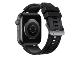 Bracelete para Apple Watch 46/49/45/44mm Borracha Fluorocarbonada Fkm Extraordinary Exploration Preto XIAOMOYU