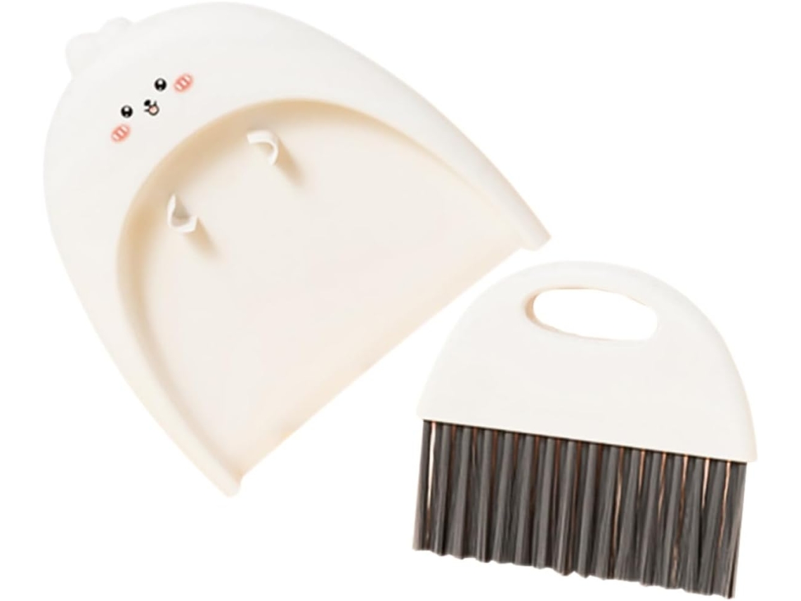Conjunto De Mini Pá E Vassoura Plástico Branco