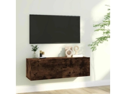 Vidaxl Móvel Parede Tv 100x30x30 Cm Derivados Madeira Carvalho Fumado