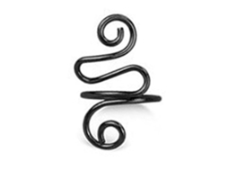 Anel de Tensão Crochê Ajustável Fio Diy Preto