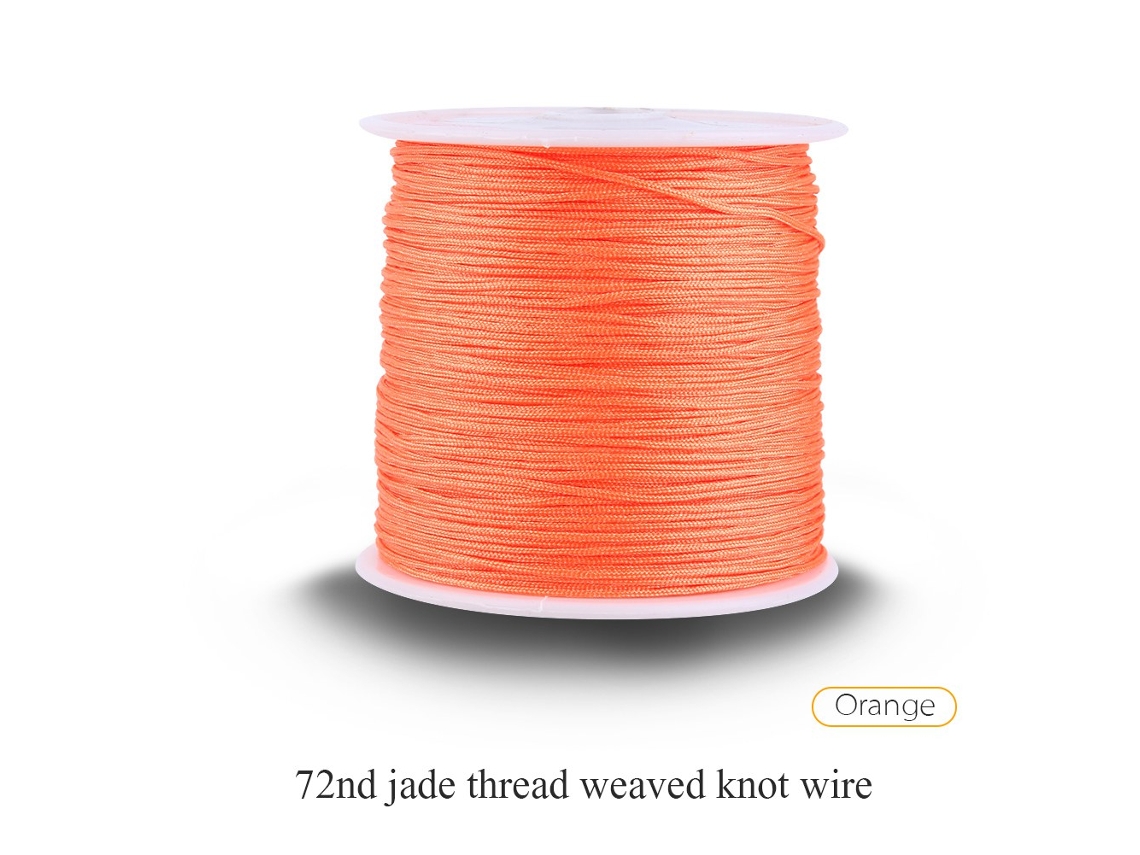 Laxiscreed Fio De Nylon 100m X 0.8mm Para Macramê E Shamballa Na Cor Laranja