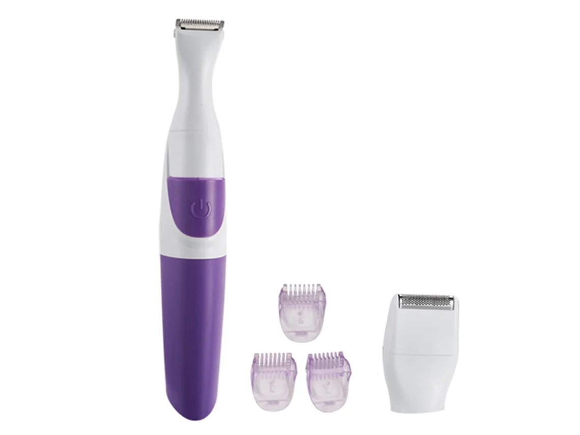 Cortadora De Cabelo Elétrica Para Mulher Lavável Roxa